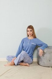 BLUES MODA Fapi Pamuklu Pijama Takımı thumbnail 5