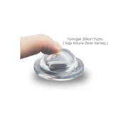 Yapışkanlı Kapı Kolu Stoperi Silikonlu Şeffaf Kapı Duvar Tamponu thumbnail 4