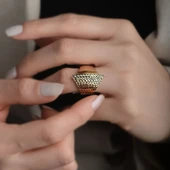 14k Sade Altın Kalemli Yüzük thumbnail 5