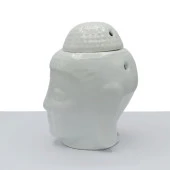 Seramik Buda Buhurdanlık Beyaz Mat 13cm thumbnail 4