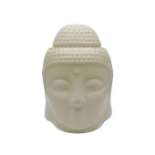 Seramik Buda Buhurdanlık Krem Mat 13cm thumbnail 1