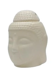Seramik Buda Buhurdanlık Krem Mat 13cm thumbnail 6