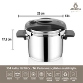 Amboss Enio 4 Parça Matik Düdüklü Tencere Seti thumbnail 2
