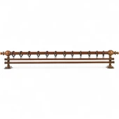Ceviz Çift Raylı Ahşap Rustik Perde Askısı - 175 CM thumbnail 2