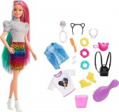 Barbie Leopar Desenli Saçlar Bebeği thumbnail 1