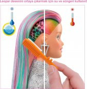 Barbie Leopar Desenli Saçlar Bebeği thumbnail 2