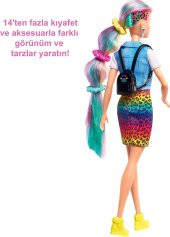 Barbie Leopar Desenli Saçlar Bebeği thumbnail 3