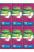 Depend MESANE PEDİ KADIN EKSTRA 10 LU 6 PAKET thumbnail 2