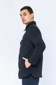 Erkek Regular Fit Çok Cepli Yırtmaç Kol Kapitoneli Astarlı Baharlık İnce Kısa Mont thumbnail 5