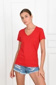 Kadın Basic Cepli Tshirt 8328 thumbnail 10