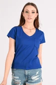 Kadın Basic Cepli Tshirt 8328 thumbnail 1