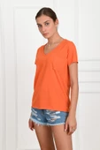 Kadın Basic Cepli Tshirt 8328 thumbnail 12