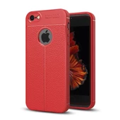 Smcase iPhone SE Deri Dokulu Silikon thumbnail 3