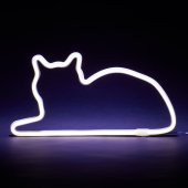 Mustard Sitting Cat Led Işık thumbnail 3