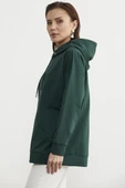 Fermuarlı Oversize Sweat - Yeşil thumbnail 5