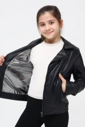 Benittokids Kız Çocuk Deri Ceket 51262 thumbnail 8