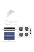 Luxell 88 Lt Platınum Beyaz Ankastre Set thumbnail 1