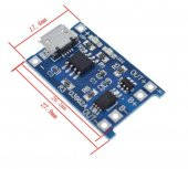 TP4056 1A Lipo – Li-on Pil Şarj Devresi Micro USB(Sarj Korumalı) thumbnail 1