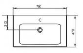 Seramiksan Luna Flat Lavabo 80Cm thumbnail 3