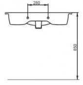 Seramiksan Luna Flat Lavabo 80Cm thumbnail 5