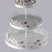 Renkli Metal Cupcake Standı 3 Katlı thumbnail 1