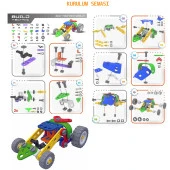 Build Technic Set, 63 Parça Tak-Sök Ralli Arabası Block Yapı Seti thumbnail 4