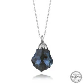 Swarovski Crystal Taşlı Gümüş Kadın Kolye thumbnail 2