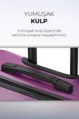 Polo&Sky Petek Model Mor Renk Orta Boy Valiz thumbnail 7
