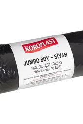 KOROPLAST Eko. Endüstriyel Çöp Torbası, Jumbo, Siyah thumbnail 2