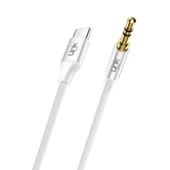 LinkTech A586 Type-C - 3.5mm AUX Kablo 1mt Beyaz thumbnail 1