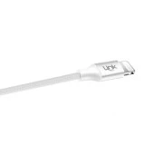 LinkTech A587 iPh Lightning - 3.5mm AUX Kablo 1mt Beyaz thumbnail 2