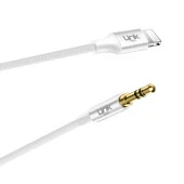 LinkTech A587 iPh Lightning - 3.5mm AUX Kablo 1mt Beyaz thumbnail 4