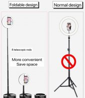 Zore 26 Cm Foldable Işıklı Telefon Tutucu Ring Light thumbnail 1