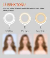 Zore F-539A Işıklı Telefon Tutucu Ring Light thumbnail 4