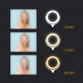 Zore F-537 30 Cm Işıklı Telefon Tutucu Ring Light thumbnail 6
