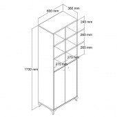 Moxen Mobilya Bdr2 Çok Amaçlı Dolap Raflı thumbnail 4