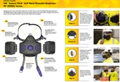 3M HF-802 Secure Click Orta Boy Yarım Yüz Maske thumbnail 5