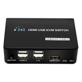 Powermaster PM-11789 4K Hdmi Usb Kvm Switch 2x1 thumbnail 3