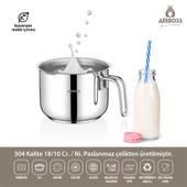 Amboss Saphire Long Paslanmaz Çelik Sütlük 16 cm thumbnail 3