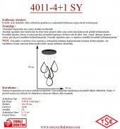 Eray Aydınlatma 4011-5 Y Siyah Led Avize thumbnail 3