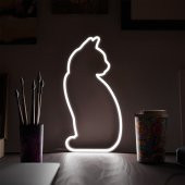 Mustard Cat Led Işık thumbnail 1