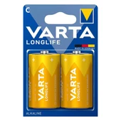 Varta Longlife Power Alkalin Orta C Boy Pil 2'li thumbnail 1