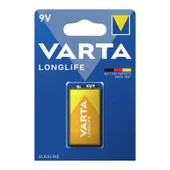 Varta Longlife Power Alkalin 9 Volt Pil Tekli thumbnail 2