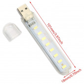 8 Led Beyaz Renk Taşınabilir Mini Usb Led Lamba A82 thumbnail 3