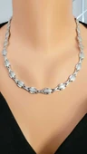 925 Ayar Gümüş Badem Model Pres Kolye thumbnail 1
