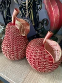 Dekoratif 2'li elma armut biblo polyester thumbnail 8