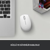 Logitech M171 Kablosuz Optik Mouse - Beyaz thumbnail 2
