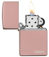 Zippo Rose Gold Classic Logo Çakmak thumbnail 3