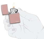 Zippo Rose Gold Classic Logo Çakmak thumbnail 4