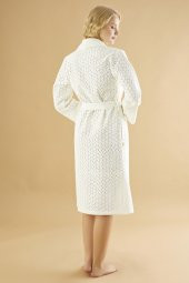 Beden Brodeli Bambu Cotton Bayan Sabahlık thumbnail 3